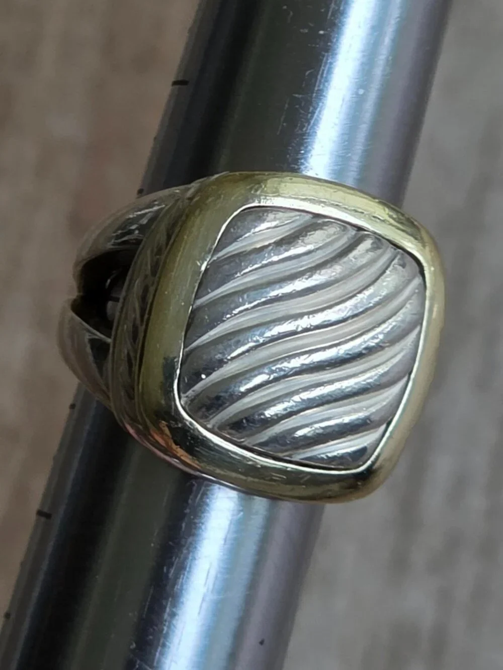 DAVID YURMAN THROUGHBRED 18kt / S/S Ring Sz. 7